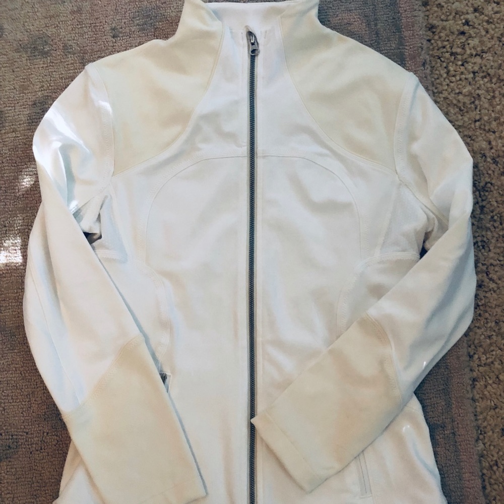 Lululemon White & Cream Fitted Jacket